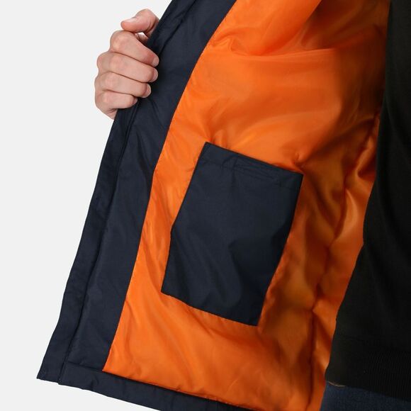 Regatta Professional Mens Heated Waterproof Jacket / Navy/Magma Orange